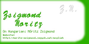 zsigmond moritz business card